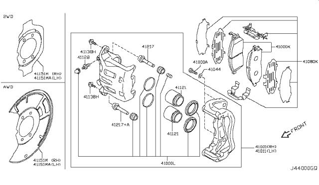 2008 Infiniti G37 Front Brake Diagram 4