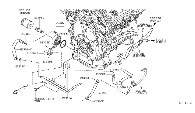 2008 Infiniti G37 Coupe Oil Cooler Diagram