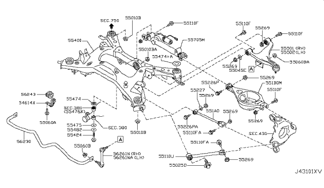 2014 Infiniti Q60 Rear Suspension Diagram 3