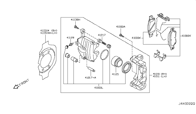 2015 Infiniti Q60 Coupe Front Brake Diagram 2