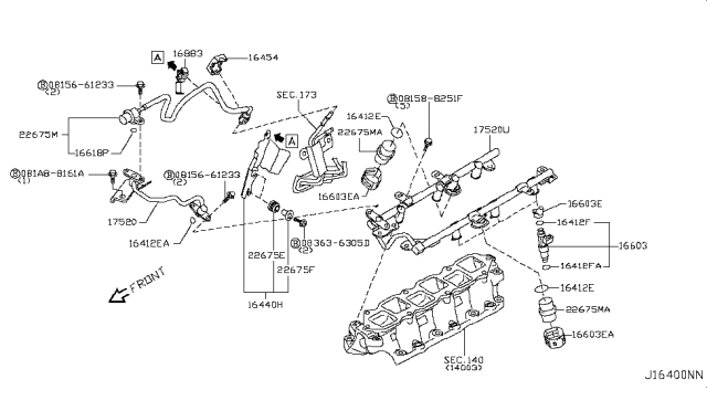 2009 Infiniti G37 Fuel Strainer & Fuel Hose Diagram 1