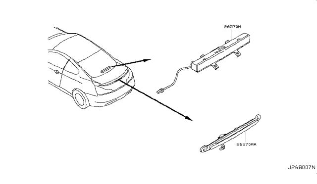2011 Infiniti G37 Coupe High Mounting Stop Lamp Diagram