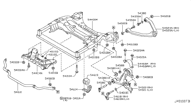 2010 Infiniti G37 Rod Assy-Connecting,Stabilizer Diagram for 54668-JK01A