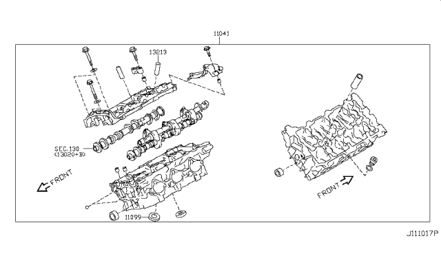 2009 Infiniti G37 Cylinder Head & Rocker Cover Diagram 8