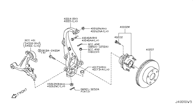 2014 Infiniti Q60 Coupe Front Axle Diagram 1