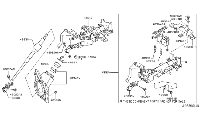 2010 Infiniti G37 Steering Column Diagram 1