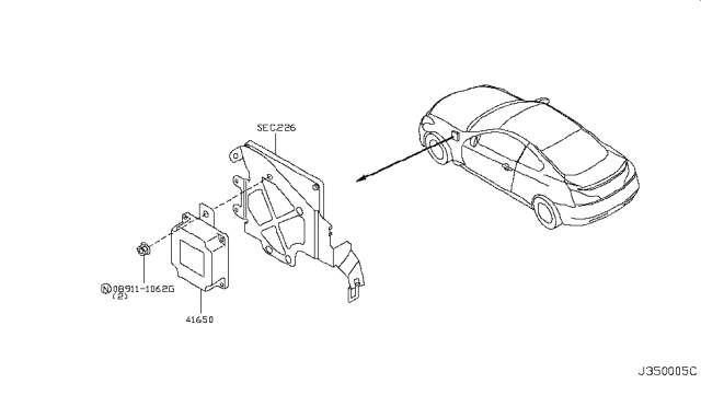 2015 Infiniti Q60 Transfer Control Parts Diagram