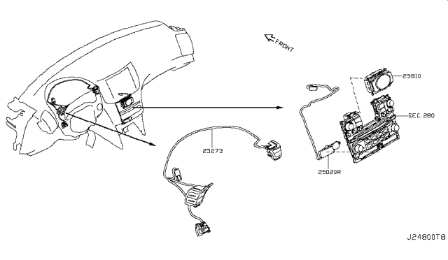 2011 Infiniti G37 Coupe Instrument Meter & Gauge Diagram 2