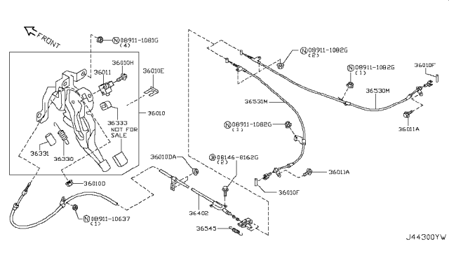 2015 Infiniti Q60 Parking Brake Control Diagram 2