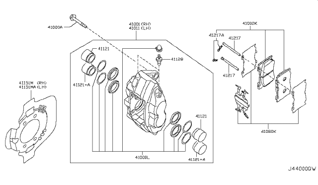 2015 Infiniti Q60 Coupe Front Brake Diagram 1