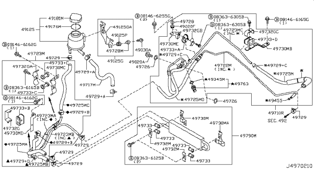 2013 Infiniti G37 Coupe Power Steering Piping Diagram 2