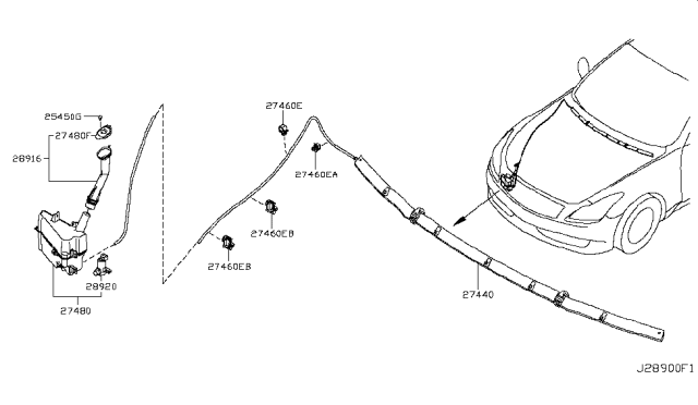 2008 Infiniti G37 Coupe Windshield Washer Diagram 1