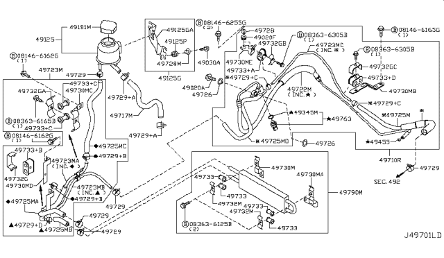 2011 Infiniti G37 Coupe Power Steering Piping Diagram 5