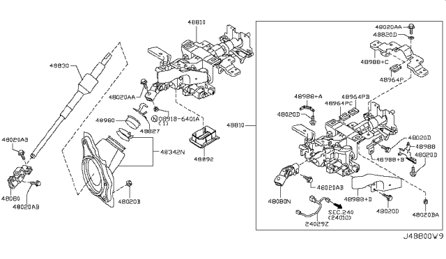 2011 Infiniti G37 Coupe Steering Column Diagram 4