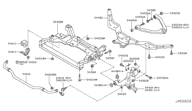 2011 Infiniti G37 Front Suspension Diagram 3