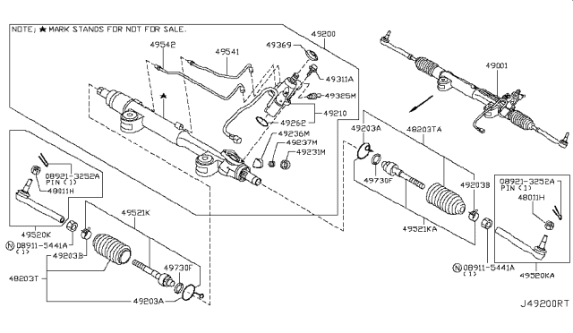 2011 Infiniti G37 Coupe Power Steering Gear Diagram 3