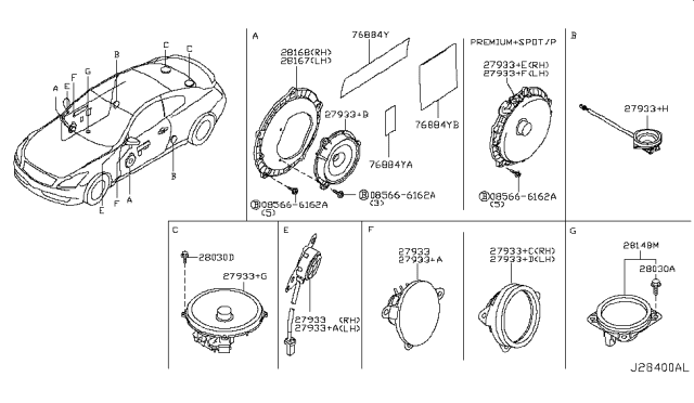 2011 Infiniti G37 Speaker Diagram