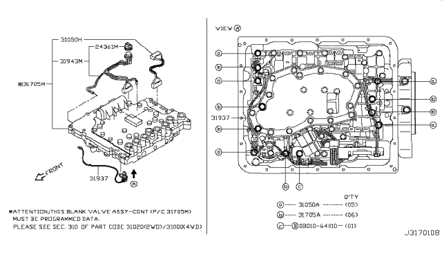 2009 Infiniti G37 Control Valve (ATM) Diagram 2