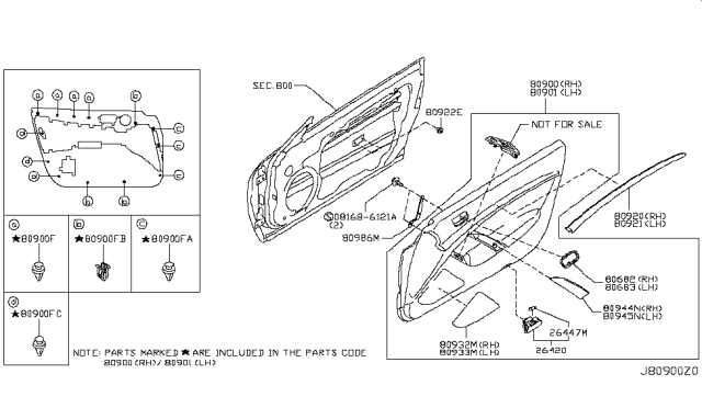 2011 Infiniti G37 Coupe Front Door Trimming Diagram 2