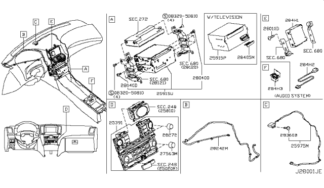 2008 Infiniti G37 Controller Assy Diagram for 25915-JK63A