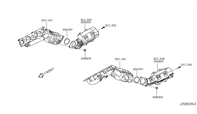 2012 Infiniti M37 Catalyst Converter,Exhaust Fuel & URE In Diagram 1