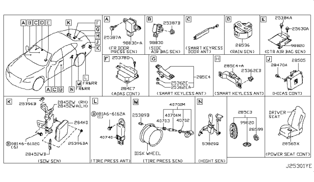 2011 Infiniti M37 Electrical Unit Diagram 1