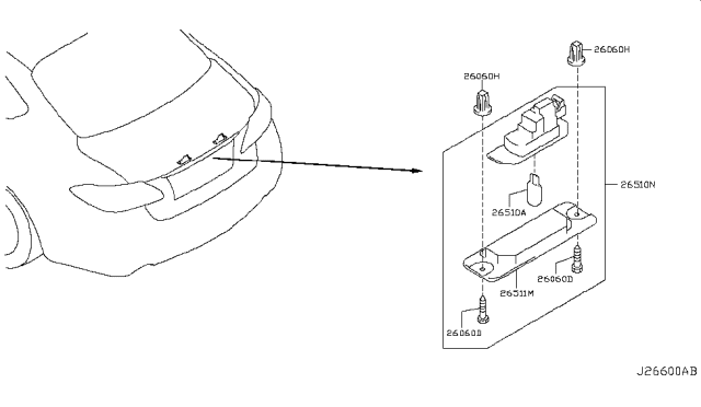 2015 Infiniti Q70L License Plate Lamp Diagram