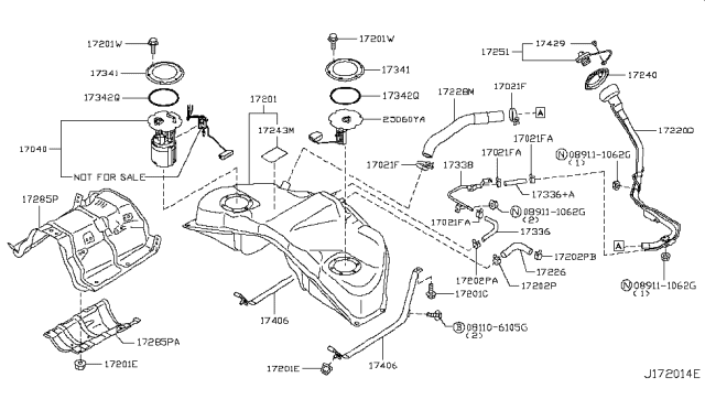 2011 Infiniti M56 Fuel Tank Diagram 1