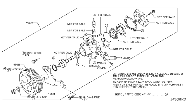 2011 Infiniti M37 Power Steering Pump Diagram 3