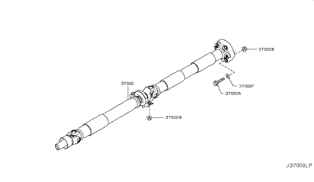 2015 Infiniti Q70L Propeller Shaft Diagram 3