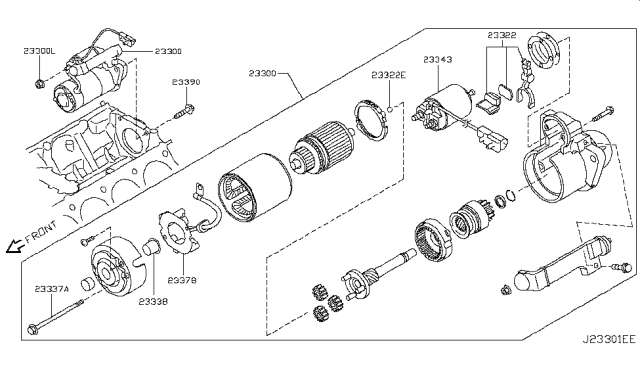 2017 Infiniti Q70L Starter Motor Diagram 1