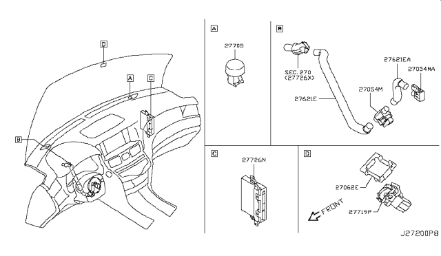 2014 Infiniti Q70 Gas Control Unit Diagram 1