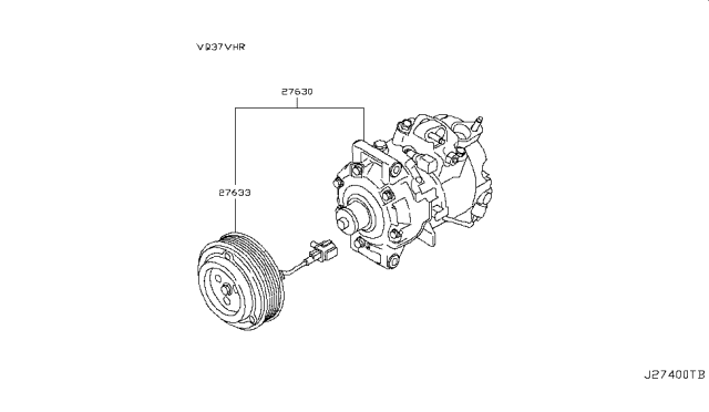 2018 Infiniti Q70L Compressor Diagram 3