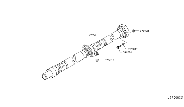 2011 Infiniti M37 Propeller Shaft Diagram 1