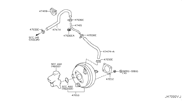 2015 Infiniti Q70 Brake Servo &             Servo Control Diagram 1