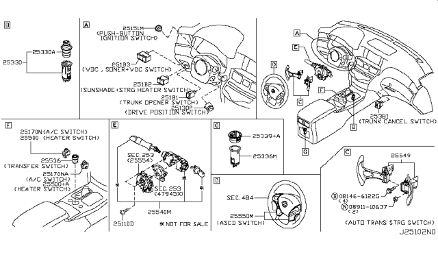 2017 Infiniti Q70 Switch Diagram 3