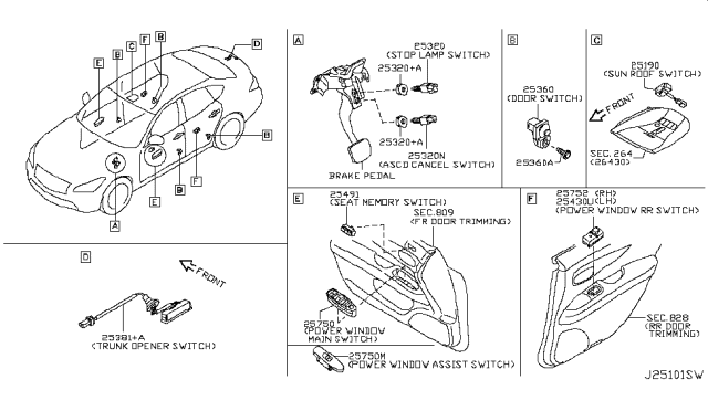 2012 Infiniti M56 Switch Diagram 1