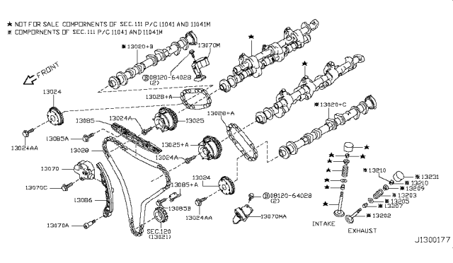 2018 Infiniti Q70L Camshaft & Valve Mechanism Diagram 4