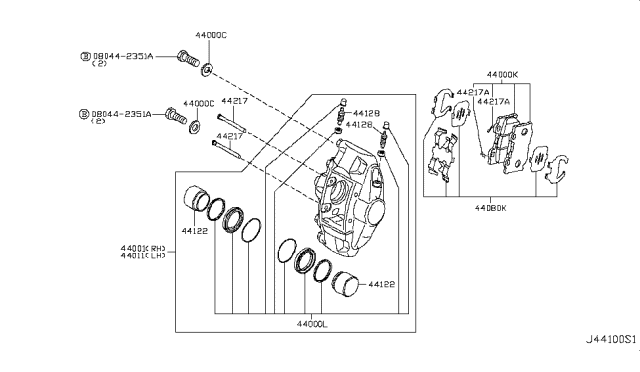 2018 Infiniti Q70L Rear Brake Diagram 2