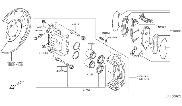 2012 Infiniti M56 Front Brake Diagram 1