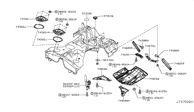 2011 Infiniti M56 Floor Fitting Diagram 2