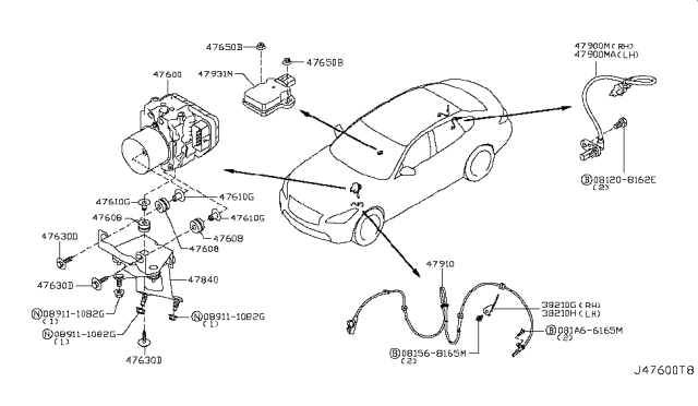 2013 Infiniti M56 Anti Skid Control Diagram 1