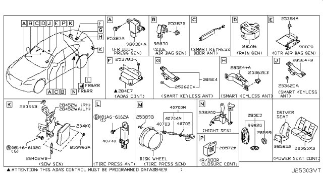 2019 Infiniti Q70 Electrical Unit Diagram 1