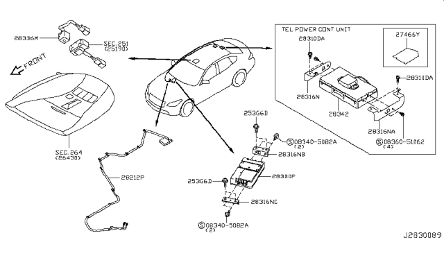 2014 Infiniti Q70 Gas Telephone Diagram 1