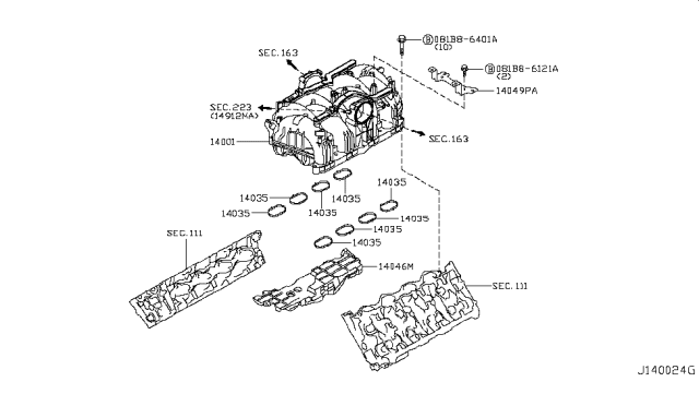 2015 Infiniti Q70 Gas Manifold Diagram 8