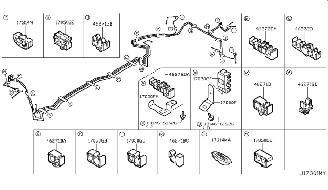 2015 Infiniti Q70 Fuel Piping Diagram 1