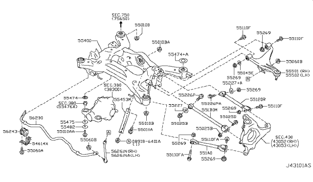 2012 Infiniti M37 Rear Suspension Diagram 17