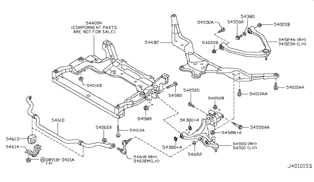 2011 Infiniti M56 Front Suspension Diagram 16