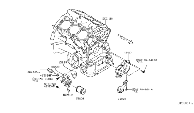 2018 Infiniti Q70 Lubricating System Diagram 3