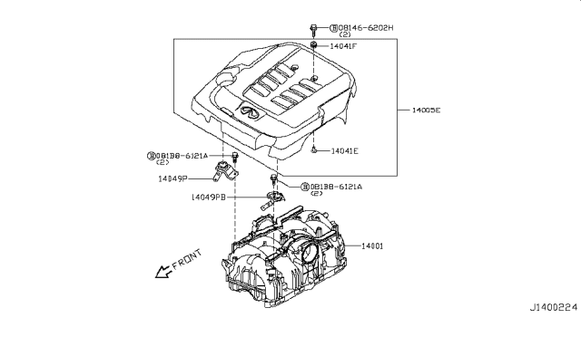 2015 Infiniti Q70 Gas Manifold Diagram 1